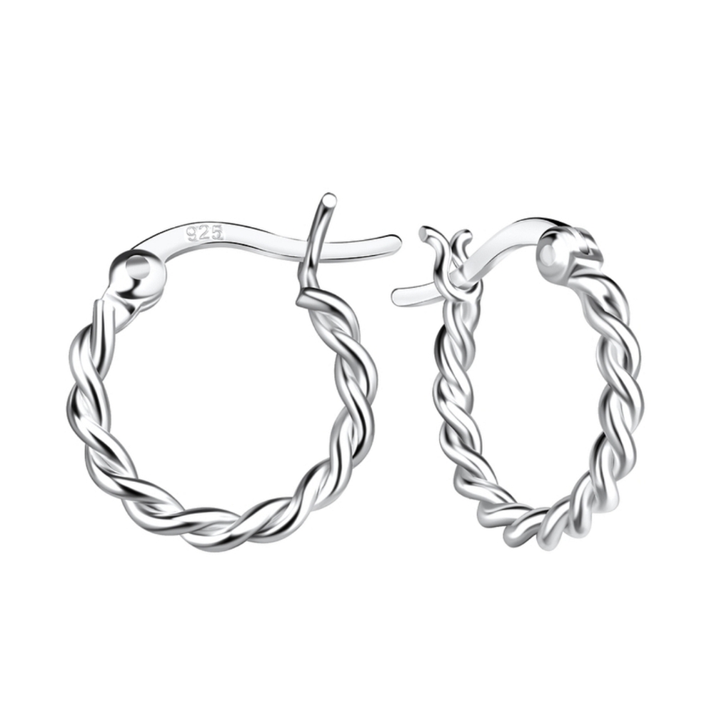 Twisted French Lock Hoops